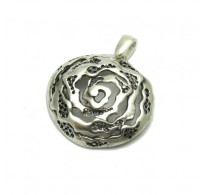 PE001190 Sterling silver pendant solid 925 Spiral Empress
